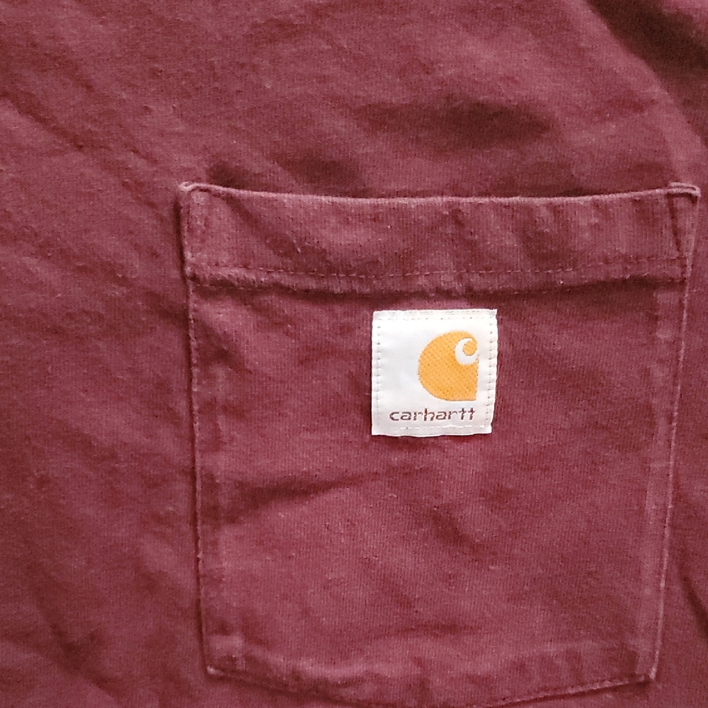 Carhartt Burgundy Tee with Pocket
